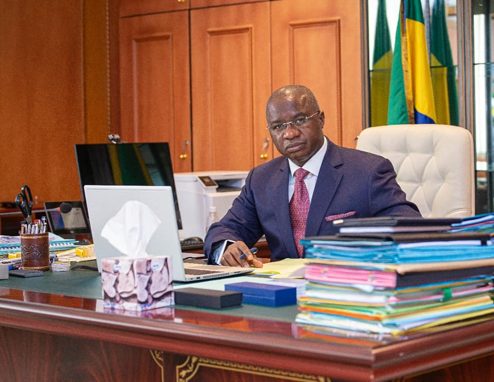 Le ministre du Budget et des Comptes publics, Sosthène Ossoungou Ndibangoye.