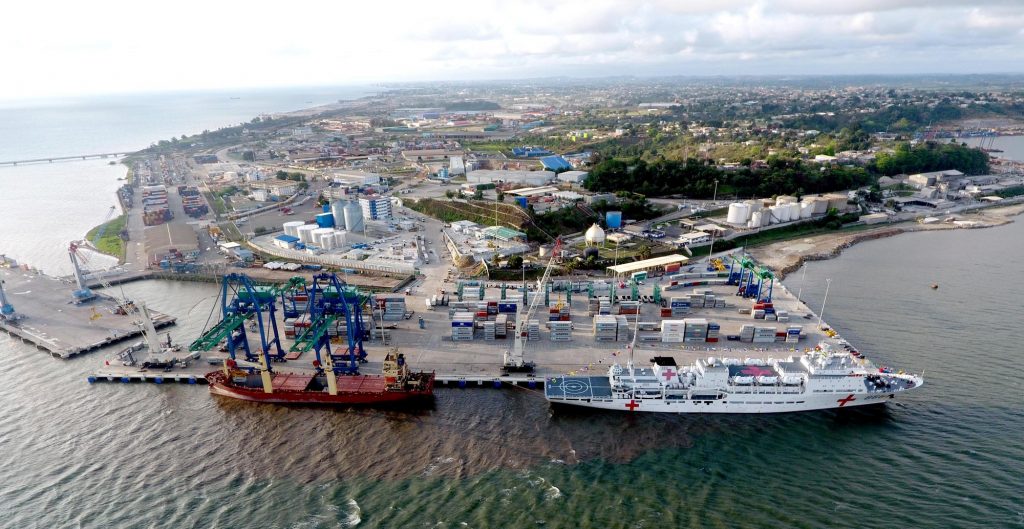 Une vue du Nouveau port international d’Owendo.