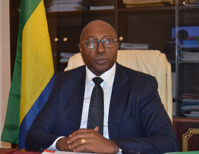 Le ministre gabonais de l’Equipement, des Infrastructures et des Mines , Christian Magnagna.