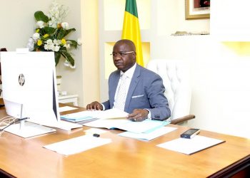Le ministre du Budget et des Comptes Publics, Sosthène Ossoungou Ndibangoye.