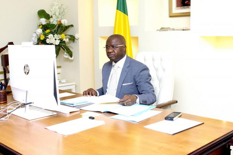 Le ministre du Budget et des Comptes Publics, Sosthène Ossoungou Ndibangoye.