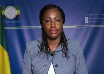 Le ministre de la Justice, Garde des sceaux et Charge des droits de l’homme, Erlyne Antonela Ndembet Damas.