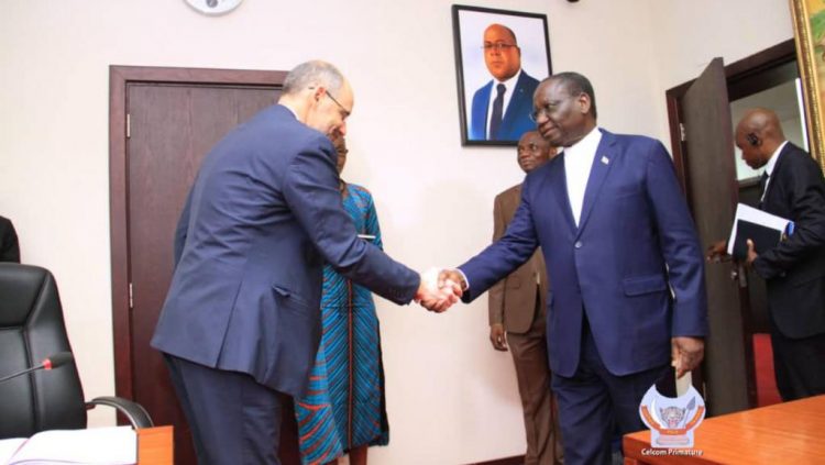 Le Premier ministre, Sylvestre Ilunga Ilunkamba et Mauricio Villafuerte.