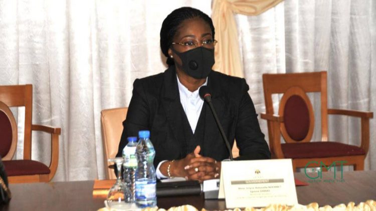 La ministre de la Justice, Garde des Sceaux, chargé des Droits de l’Homme, Erlyne Antonela Ndembet Damas.