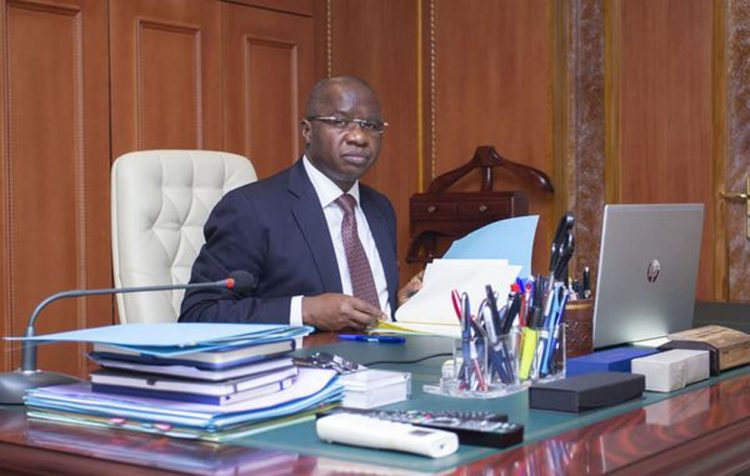 Le ministre du Budget et des Comptes publics, Sosthène Ossoungou Ndibangoye.