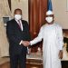 Le chef de l’Etat tchadien, Mahamat Idriss Deby et le président de la BDEAC, Fortunato – Ofa Mbo Nchama.