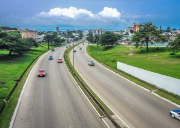 panoramic view of the African city of Libreville, capital of Gabon
