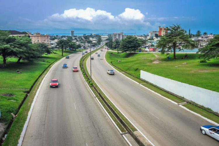 panoramic view of the African city of Libreville, capital of Gabon