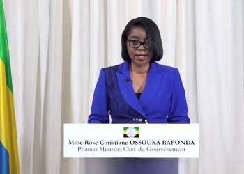Le Premier ministre, Rose Christiane Ossouka Raponda.