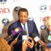 Le président de la Commission de la CEMAC, Pr. Daniel Ona Ondo face à la presse.