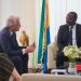 Le ministre de la Promotion des investissements, Hugues Mbadinga Madiya et l'ambassadeur de la France au Gabon, Alexis Lamek