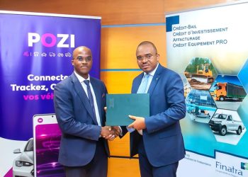 Ghislain Mfoulouh Emane, Directeur Général Adjoint de Finatra et Loïc Kapitho, cofondateur de la startup POZI