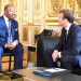Ali Bongo Ondimba et son homologue français, Emmanuel Macron.