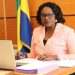 Le Ministre du Budget et des Comptes Publics,  Edith EKIRI MOUNOMBI épouse OYOUOMI,
