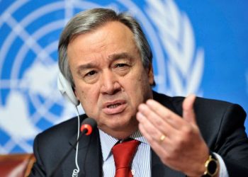 Le Secrétaire général de l'ONU, M. António Guterres,