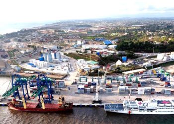 Une vue du nouveau port Gargo d’Owendo construit par GSEZ.