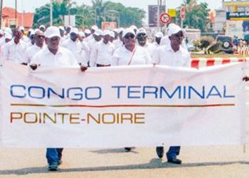Fête du travail : Plus de 150 employés de Congo Terminal ont défilé à la place de la gare