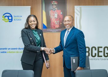 Eyang Ntoutoume, directrice générale de la BCEG et Alban Etho-Zue, Directeur général de la SGG 
DR.