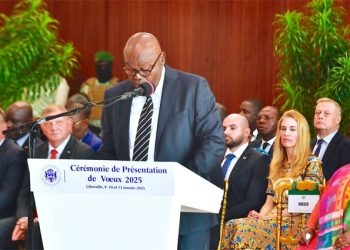 Luambo Siongo François, lors de son allocution.