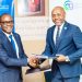 Le Directeur Général de la SGG, 𝗔𝗹𝗯𝗮𝗻 𝗘𝗧𝗛𝗢 et le Directeur général de FINAM Gabon, Koffi Gassré.
