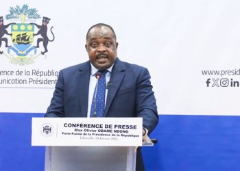 Le Conseiller spécial, porte-parole de la présidence de la République, Max Olivier Obame Ndong