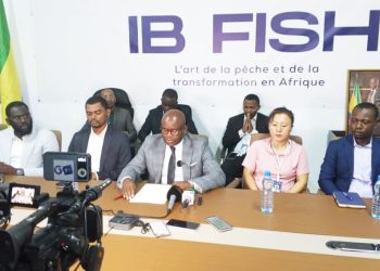 Me Nkoulou Ondo lors de son point de presse.