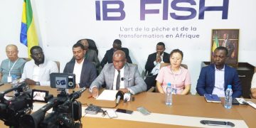 Me Nkoulou Ondo lors de son point de presse.