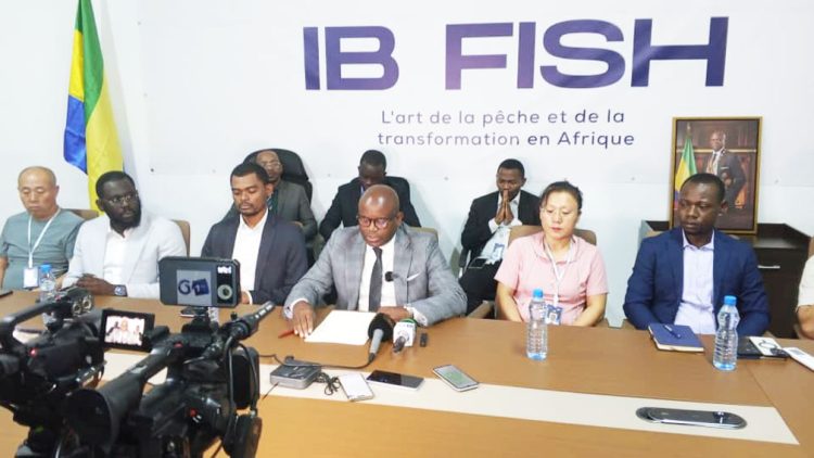 Me Nkoulou Ondo lors de son point de presse.