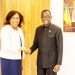 L’Ambassadrice des États-Unis, Vernelle Trim FitzPatrick et le ministre des mines et des Ressources géologiques, Sosthène NGUEMA NGUEMA.