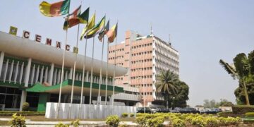 L'immeuble siège de la  de la Cemac à Bangui en RCA