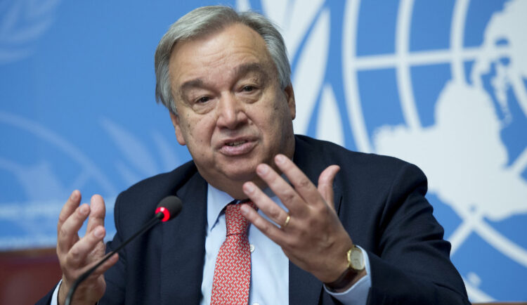 Le Secrétaire général des Nations Unies, António Guterres