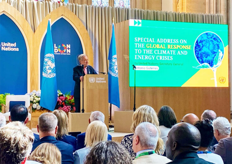 Le Secrétaire général des Nations unies, António Guterres
