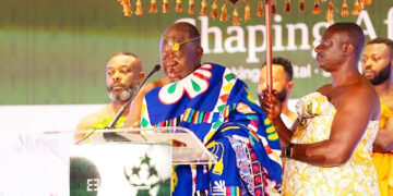 Sa Majesté Otumfuo Osei Tutu II, Asantehene, s'exprimant lors du Sommet africain sur l'investissement des entreprises 2026, le 27 août 2026 au MGM National Harbor