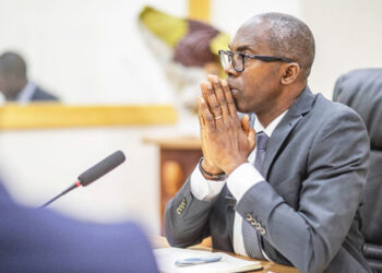 Le ministre de l'Economie et des Finances, Thierry Minko