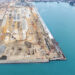 Congo Terminal arme la façade nord du quai contre la mer sur 230 mètres