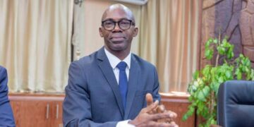 Le ministre de l’Économie, des Finances et des Participations, Thierry Minko